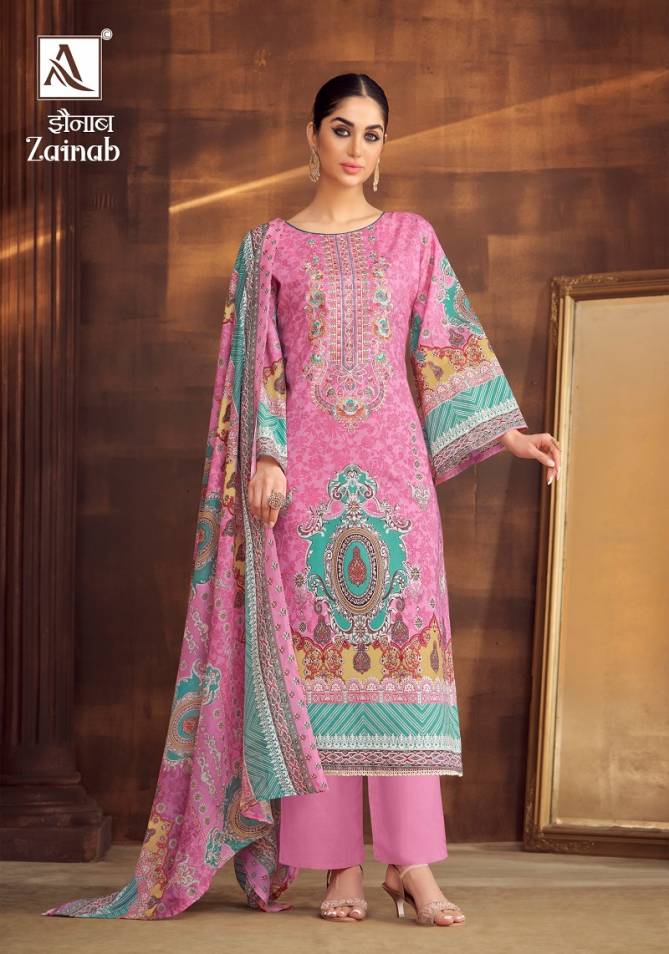 Zainab By Alok Cambric Cotton Pakistani Dress Material Wholesale Shop In Surat
